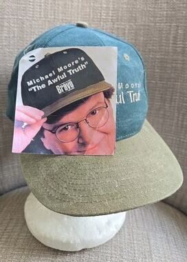 Vintage 1999 Michael MOORE HAT THE AWFUL TRUTH NEW WITH TAGS BRAVO NETWORK
